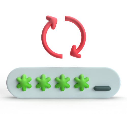 One Time Password  3D Icon