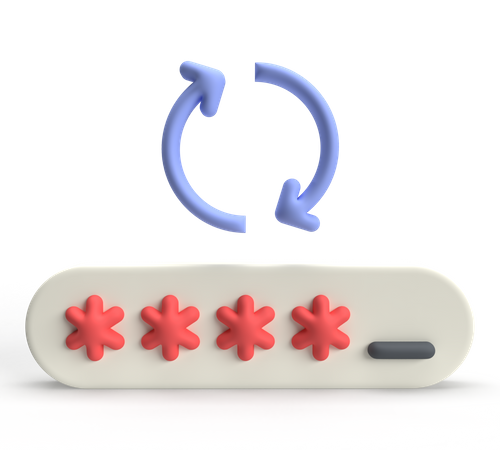 One Time Password  3D Icon