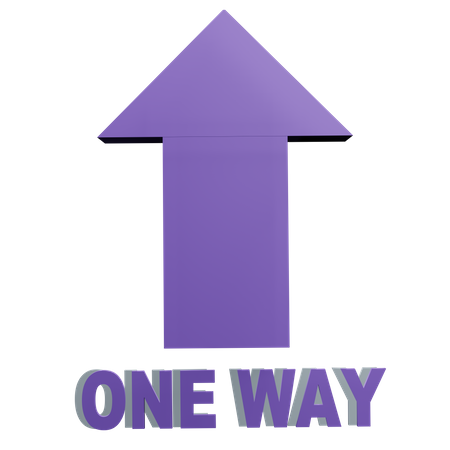 One Way  3D Icon