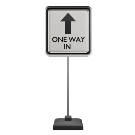 One Way In Sign  3D Icon