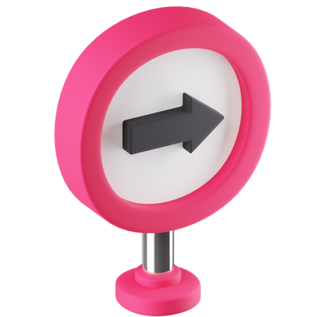 One-Way Sign  3D Icon