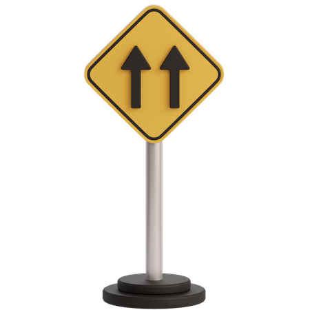 One Way Sign  3D Icon