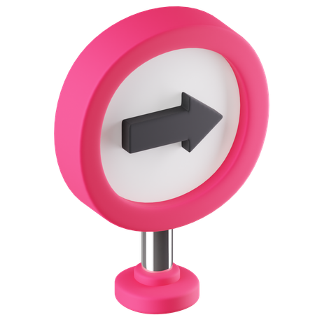 One-Way Sign  3D Icon