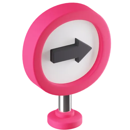 One-Way Sign  3D Icon