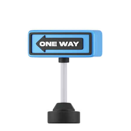 One Way Sign  3D Icon