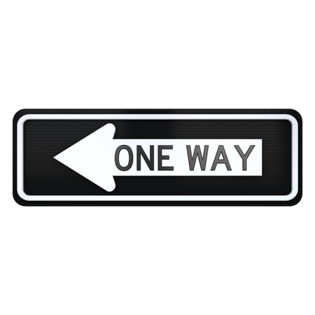 One Way Sign  3D Icon