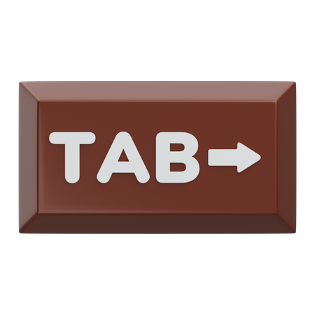 Touche du clavier de tabulation  3D Icon