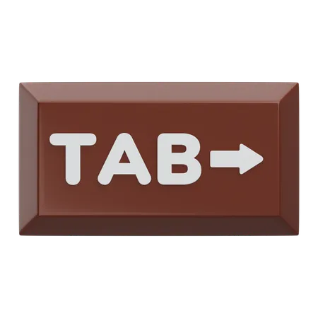 Touche du clavier de tabulation  3D Icon