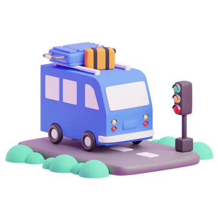 Ônibus de viagem  3D Icon