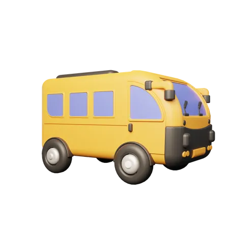 Ônibus escolar  3D Illustration