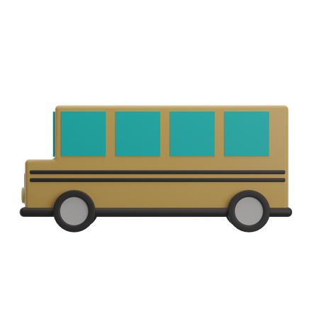 Ônibus escolar  3D Illustration