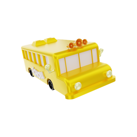 Ônibus escolar  3D Illustration