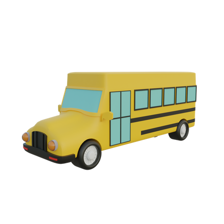 Ônibus escolar  3D Illustration