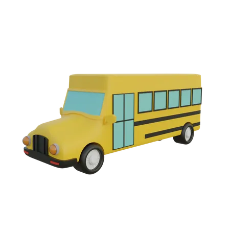 Ônibus escolar  3D Illustration