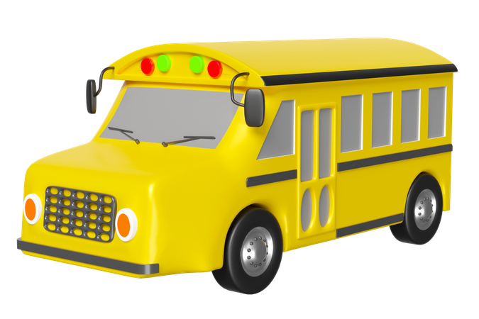 Ônibus escolar  3D Illustration