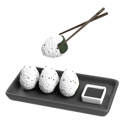 Onigiri  3D Icon
