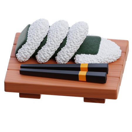 Onigiri  3D Icon