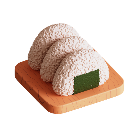 Onigiri  3D Icon