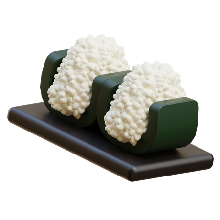 Onigiri  3D Icon