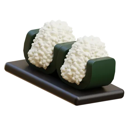 Onigiri  3D Icon