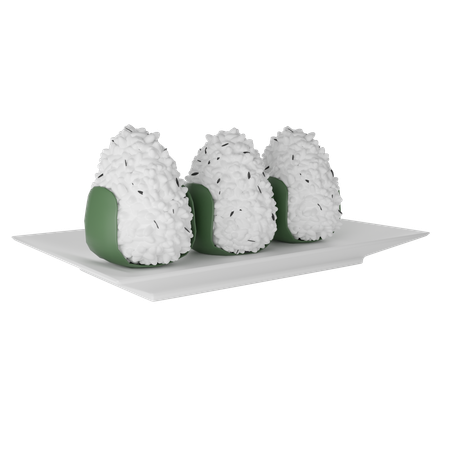 Onigiri  3D Icon