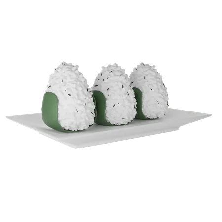 Onigiri  3D Icon