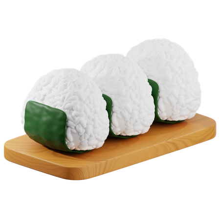 Onigiri  3D Icon