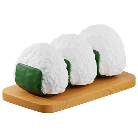 Onigiri  3D Icon