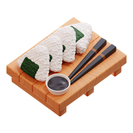 Onigiri  3D Icon