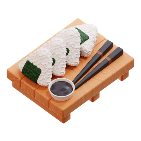 Onigiri  3D Icon