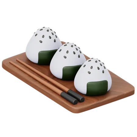 Onigiri  3D Icon