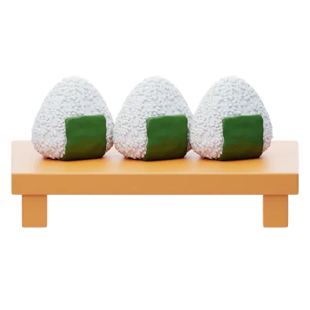 Onigiri  3D Icon