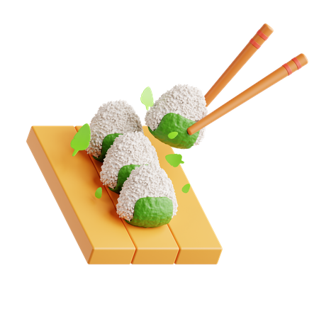 Onigiri  3D Icon