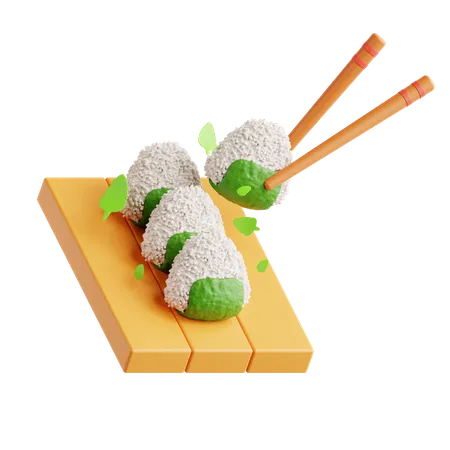 Onigiri  3D Icon