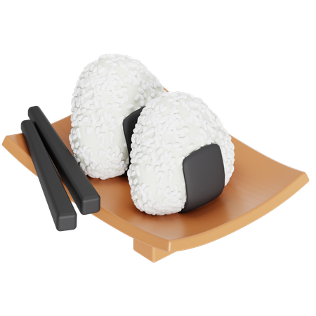 Onigiri  3D Icon