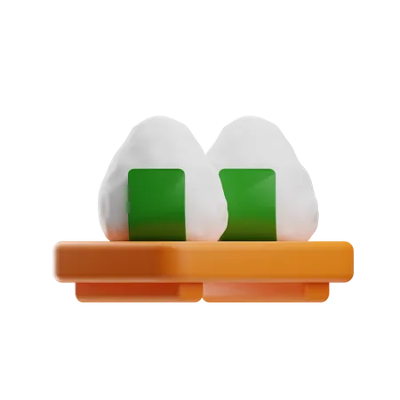 Onigiri  3D Icon