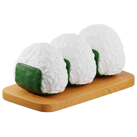 Onigiri  3D Icon