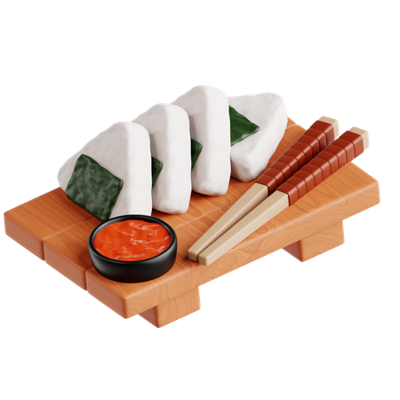 Onigiri  3D Icon