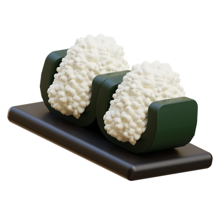 Onigiri  3D Icon