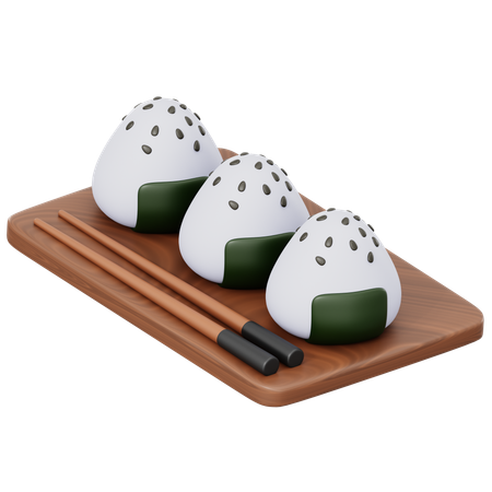 Onigiri  3D Icon