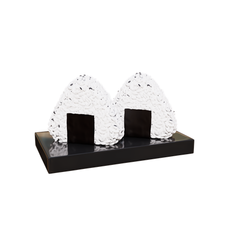 Onigiri  3D Icon