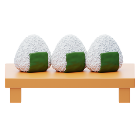 Onigiri  3D Icon