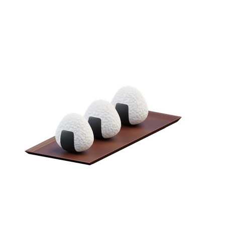 Onigiri  3D Illustration