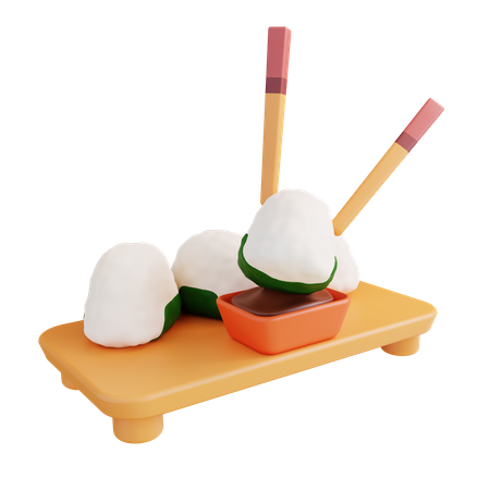 Baguettes d'onigiri  3D Icon