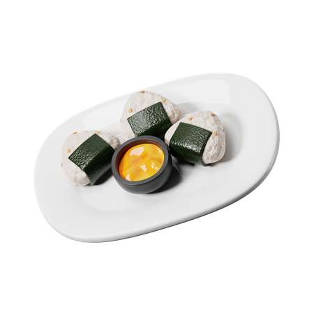 Onigiri comida japonesa  3D Icon