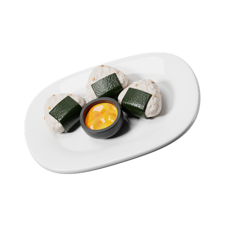 Onigiri, japanisches Essen  3D Icon