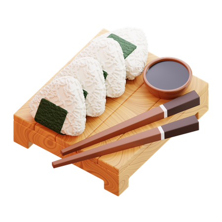 おにぎり  3D Icon