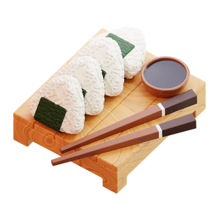 おにぎり  3D Icon