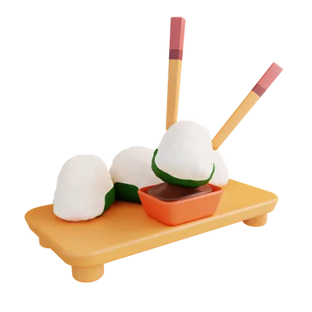 Onigiri-Stäbchen  3D Icon