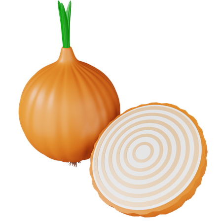 Onion  3D Icon